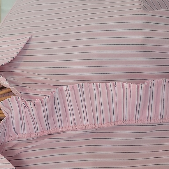 Oxford style Button down with Ruffle front by the GAP - Picture 6 of 11